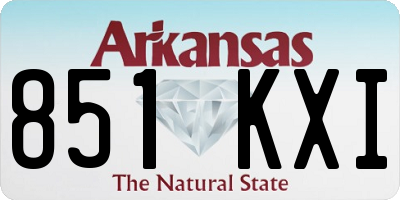 AR license plate 851KXI