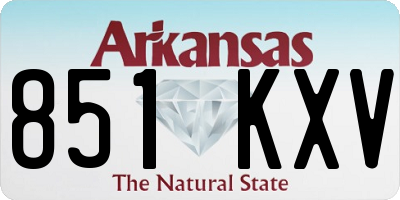AR license plate 851KXV