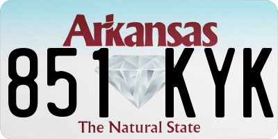 AR license plate 851KYK