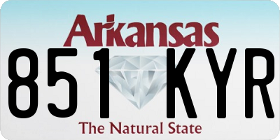 AR license plate 851KYR