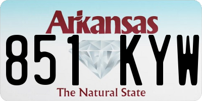 AR license plate 851KYW