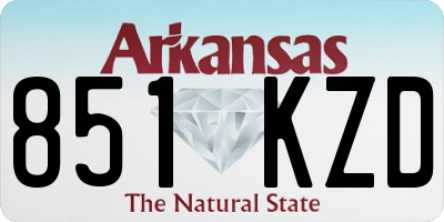 AR license plate 851KZD