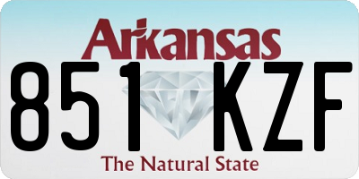 AR license plate 851KZF