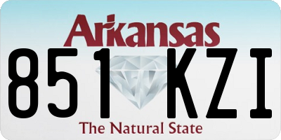AR license plate 851KZI
