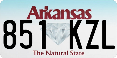 AR license plate 851KZL