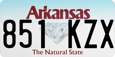 AR license plate 851KZX