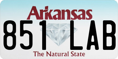 AR license plate 851LAB