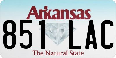 AR license plate 851LAC