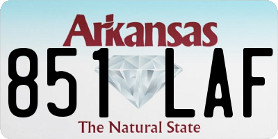 AR license plate 851LAF