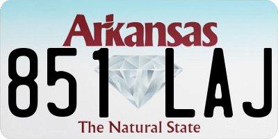 AR license plate 851LAJ