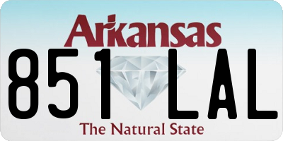 AR license plate 851LAL