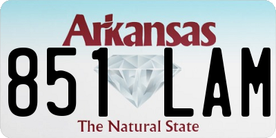 AR license plate 851LAM