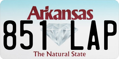 AR license plate 851LAP