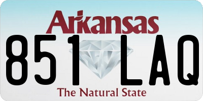 AR license plate 851LAQ