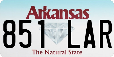 AR license plate 851LAR