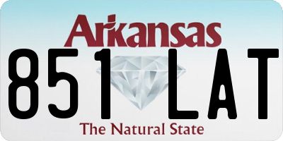 AR license plate 851LAT