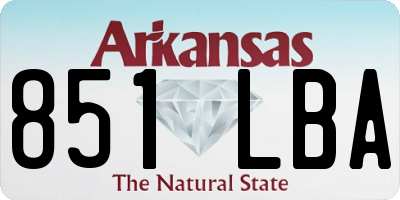 AR license plate 851LBA