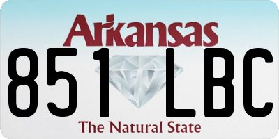 AR license plate 851LBC