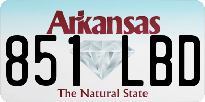 AR license plate 851LBD