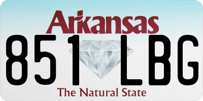 AR license plate 851LBG