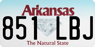 AR license plate 851LBJ