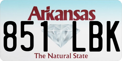 AR license plate 851LBK