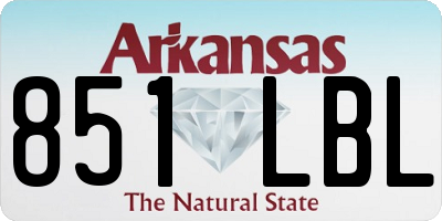 AR license plate 851LBL