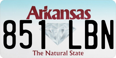 AR license plate 851LBN