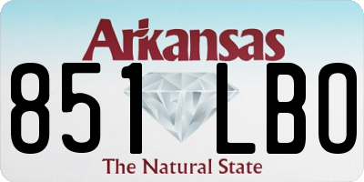AR license plate 851LBO