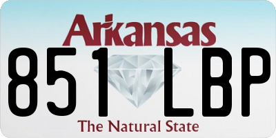 AR license plate 851LBP