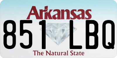 AR license plate 851LBQ