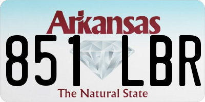 AR license plate 851LBR