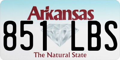 AR license plate 851LBS