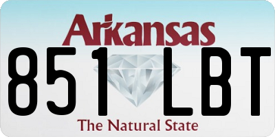 AR license plate 851LBT