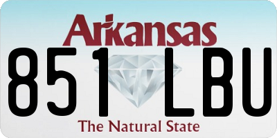 AR license plate 851LBU