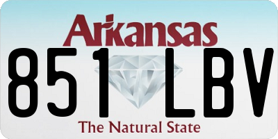 AR license plate 851LBV
