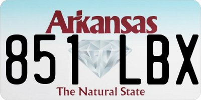 AR license plate 851LBX