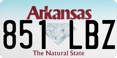 AR license plate 851LBZ