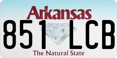 AR license plate 851LCB