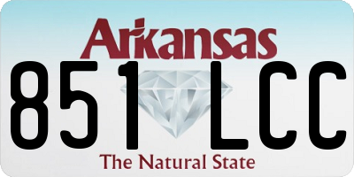 AR license plate 851LCC