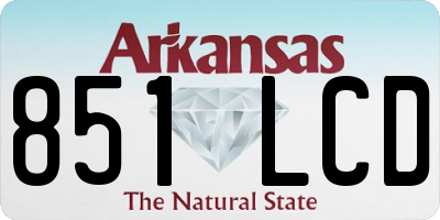 AR license plate 851LCD