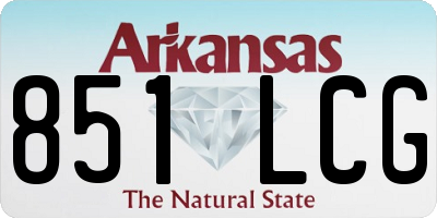 AR license plate 851LCG