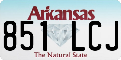 AR license plate 851LCJ
