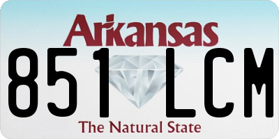 AR license plate 851LCM