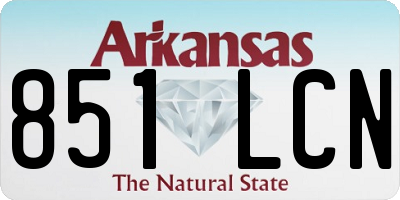 AR license plate 851LCN