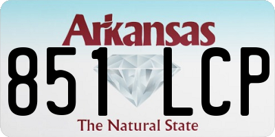AR license plate 851LCP