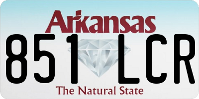 AR license plate 851LCR