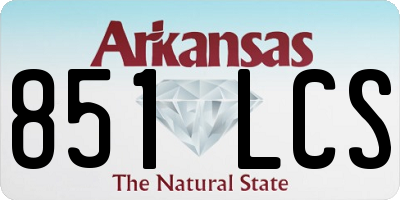 AR license plate 851LCS