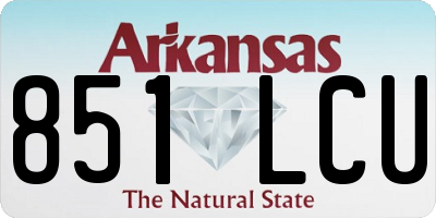 AR license plate 851LCU