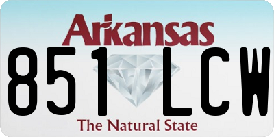 AR license plate 851LCW